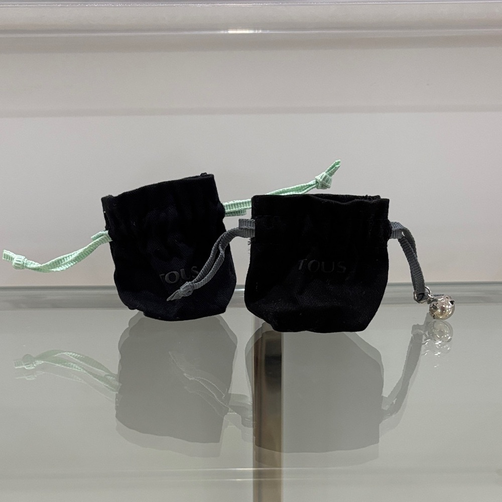 Tous Black Velvet Pouches with Drawstrings